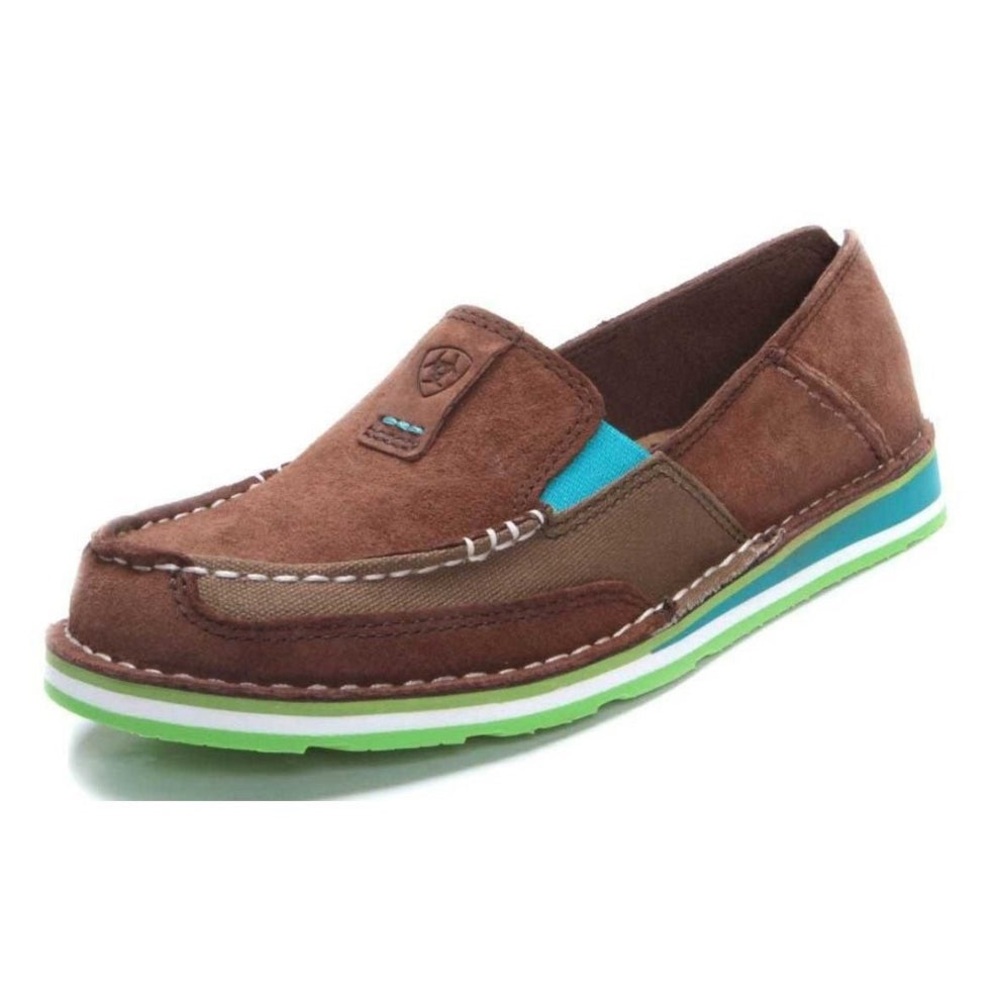 Ariat Brown and Green Loafers